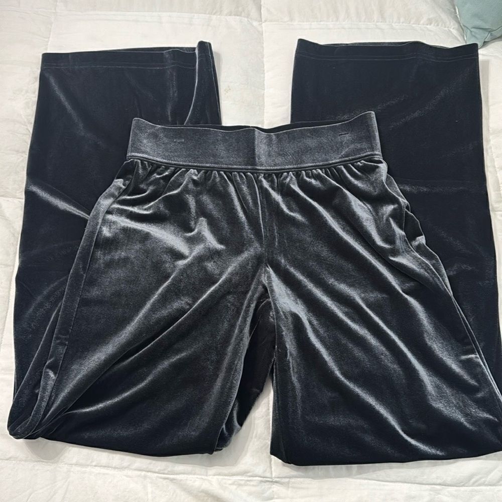 Elevated Whimsigoth, minimal witchy, dark romantic Pull On Velvet Wide Leg Pants